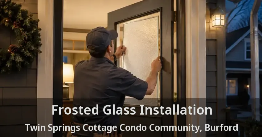 Frosted Glass Installation Twin Springs Cottage Condo Community, Burford - ON