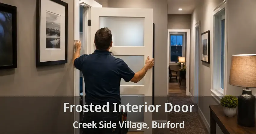 Frosted Interior Door Creek Side Village, Burford - ON