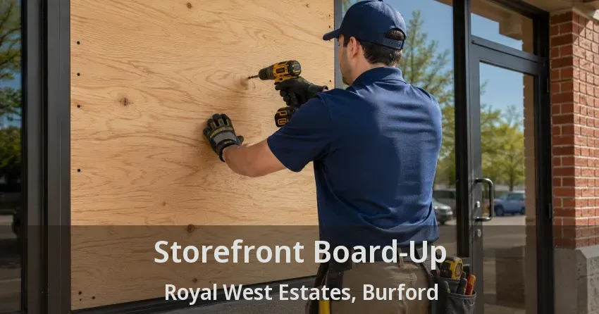 Storefront Board-Up Royal West Estates, Burford - ON