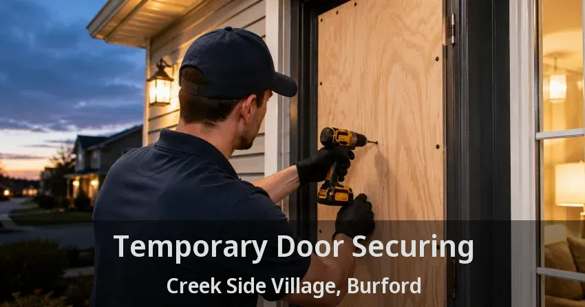 Temporary Door Securing Creek Side Village, Burford - ON