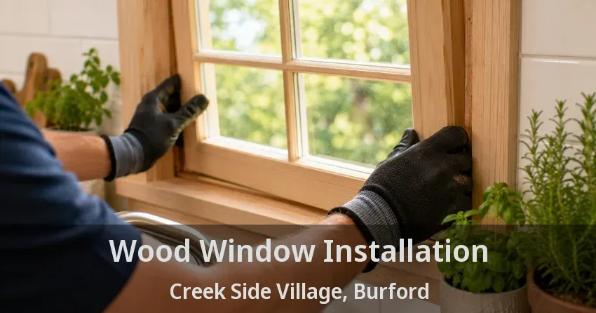Wood Window Installation Creek Side Village, Burford - ON