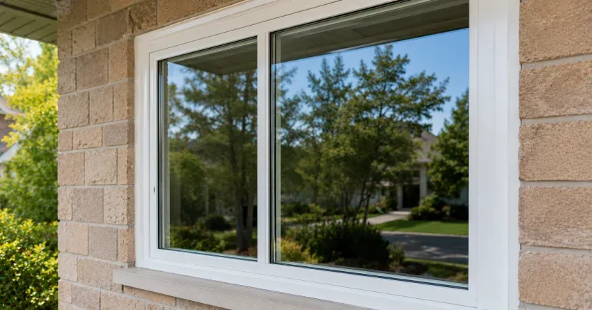 technician installing new insulated glass unit in window frame in Royal West Estates, Burford