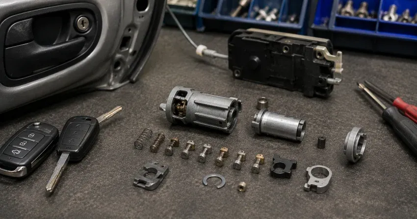 technician testing a car key fob during Car Lock Repair Burford