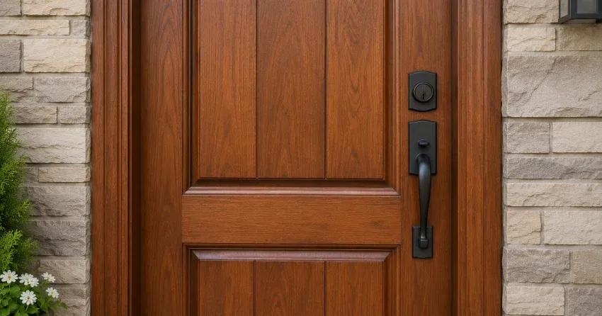 custom door installation technician fitting frame Burford