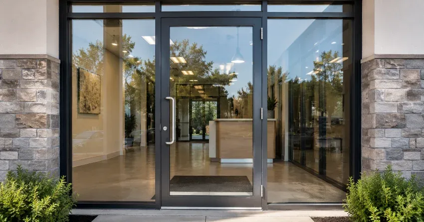 glass door installation sliding patio door in Burford