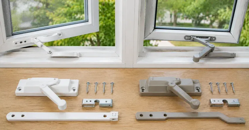 new casement window crank operator installed in Burford home